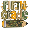 Personalized Fifth Grade Camo Pencil back to School Shirt