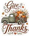Give Thanks Vintage Green Truck – Fall Harvest Design (Copy)