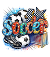 Vibrant Soccer Splash Graphic Tee