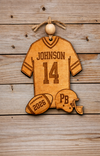 🏈 Personalized Football Jersey Ornament – Custom Name, Number & Year